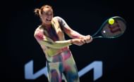 Aryna Sabalenka practicing on Day 13 before the big finals - Source: Getty